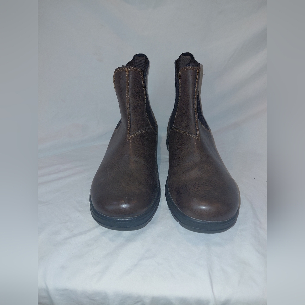 Men's Brown Leather Boots - Picture 3 of 7